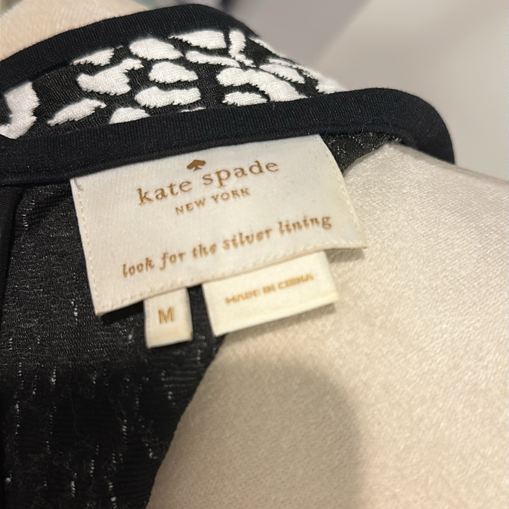Kate Spade Black and White Fit and Flare Midi Dress - Picture 4 of 6